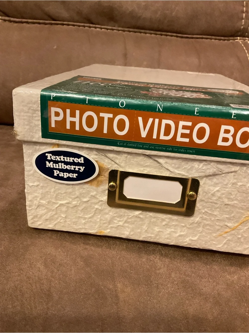 Vintage Textured Mulberry Paper Photo/Video Box